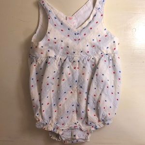Baby red white and blue romper